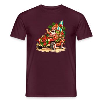 Santa's Island Lieferung – tropischer Weihnachtsjeep - Männer T-Shirt - Ziegelrot - Vorne - AI Model Male 178 light (178cm)