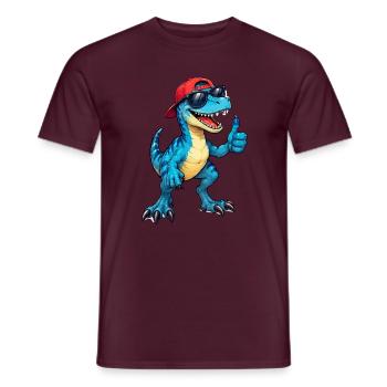 dino-like - Männer T-Shirt - Ziegelrot - Vorne - AI Model Male 178 light (178cm)