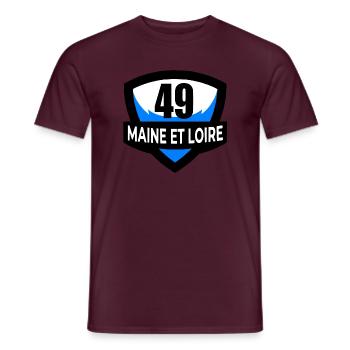 49 Maine et Loire - Männer T-Shirt - Ziegelrot - Vorne - AI Model Male 178 light (178cm)