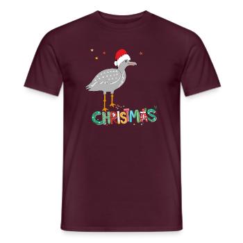 Christmas Maritim - Männer T-Shirt - Ziegelrot - Vorne - AI Model Male 178 light (178cm)