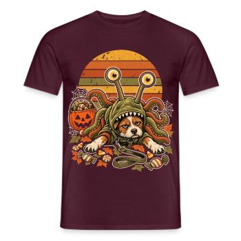 Halloween Hund zu gruselig zum Laufen - Männer T-Shirt - Ziegelrot - Vorne - AI Model Male 178 light (178cm)