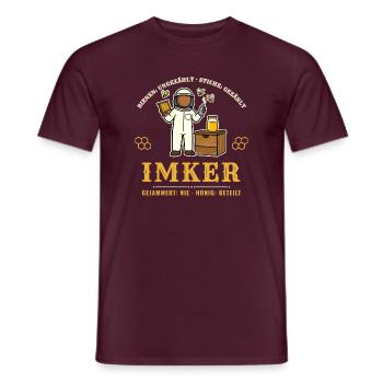 Imker – Stiche gezählt Bienen Honig Imkerei - Männer T-Shirt - Ziegelrot - Vorne - AI Model Male 178 light (178cm)