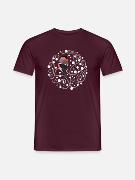 Verfilzte Hecke – Weihnachts-Ochselfink - Männer T-Shirt - Ziegelrot
