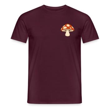 Vintage Fliegenpilz – Schlichtes Pilzmotiv - Männer T-Shirt - Ziegelrot - Vorne - AI Model Male 178 light (178cm)