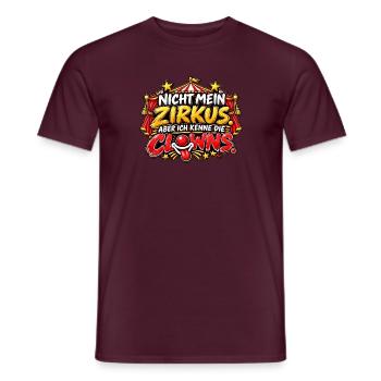 Nicht mein Zirkus, doch Clowns - Männer T-Shirt - Ziegelrot - Vorne - AI Model Male 178 light (178cm)
