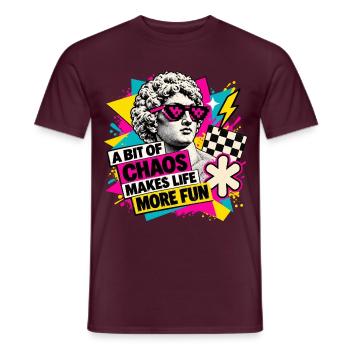 Ein bisschen Chaos - Männer T-Shirt - Ziegelrot - Vorne - AI Model Male 178 light (178cm)