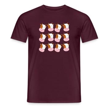 Cartoon-Kuhkopf - Männer T-Shirt - Ziegelrot - Vorne - AI Model Male 178 light (178cm)