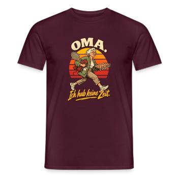 Oma Ich hab keine Zeit - Männer T-Shirt - Ziegelrot - Vorne - AI Model Male 178 light (178cm)