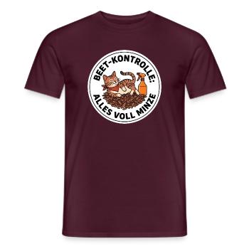 Katzenminze Beet-Kontrolle Katze Garten Kraut - Männer T-Shirt - Ziegelrot - Vorne - AI Model Male 178 light (178cm)