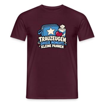 Trauzeugen – Große Momente, kleine Pannen - Männer T-Shirt - Ziegelrot - Vorne - AI Model Male 178 light (178cm)