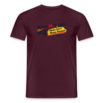 Spur N 1:160 / Meine Spur! - Meine Passion! - Männer T-Shirt - Ziegelrot - Vorne - AI Model Male 178 light (178cm)