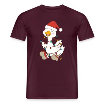 Süße Weihnachtsgans - Männer T-Shirt - Ziegelrot - Vorne - AI Model Male 178 light (178cm)
