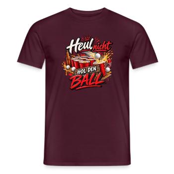 Heul nicht, hol den Ball – Beer-Pong-Spruch - Männer T-Shirt - Ziegelrot - Vorne - AI Model Male 178 light (178cm)