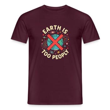 Earth is to peoply - Erde - Männer T-Shirt - Ziegelrot - Vorne - AI Model Male 178 light (178cm)