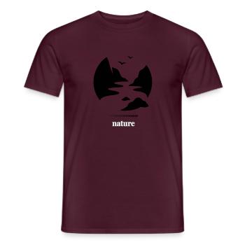 Natur Silhouetten im Mondlicht - Männer T-Shirt - Ziegelrot - Vorne - AI Model Male 178 light (178cm)
