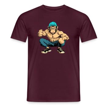 Fitness Affen - Männer T-Shirt - Ziegelrot - Vorne - AI Model Male 178 light (178cm)