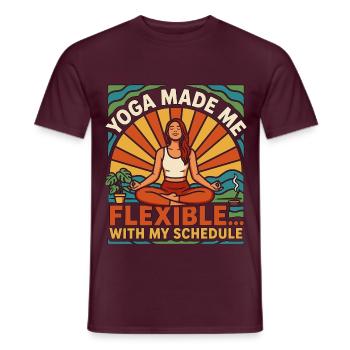 Yoga Instructor Yoga Made Me Flexible Meditation - Männer T-Shirt - Ziegelrot - Vorne - AI Model Male 178 light (178cm)