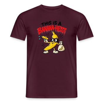 Banana Heist – Lustige Gangster Banane - Männer T-Shirt - Ziegelrot - Vorne - AI Model Male 178 light (178cm)