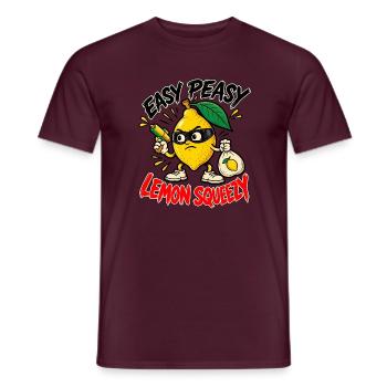 Easy Peasy Lemon Squeezy – Freche Zitrone - Männer T-Shirt - Ziegelrot - Vorne - AI Model Male 178 light (178cm)