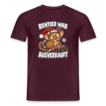 Rentier war ausverkauft - Männer T-Shirt - Ziegelrot - Vorne - AI Model Male 178 light (178cm)