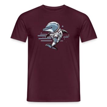 Delfin im Raumanzug – Blau - Männer T-Shirt - Ziegelrot - Vorne - AI Model Male 178 light (178cm)