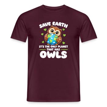  Rette Die Erde, Sie Ist Der Einzige Planet, Auf - Männer T-Shirt - Ziegelrot - Vorne - AI Model Male 178 light (178cm)