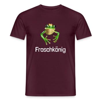 Froschkönig - Frosch mit Krone für Ihn - Männer T-Shirt - Ziegelrot - Vorne - AI Model Male 178 light (178cm)