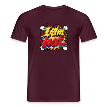 I am hot Comic Burst - Männer T-Shirt - Ziegelrot - Vorne - AI Model Male 178 light (178cm)