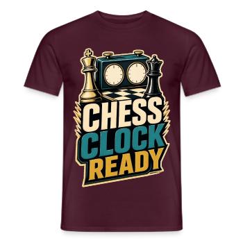 CHESS CLOCK READY - Männer T-Shirt - Ziegelrot - Vorne - AI Model Male 178 light (178cm)