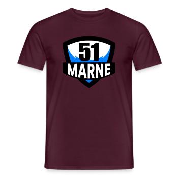 51 Marne - Männer T-Shirt - Ziegelrot - Vorne - AI Model Male 178 light (178cm)