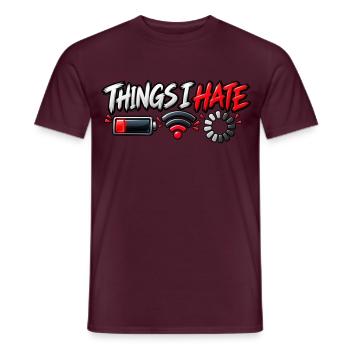 Things I Hate – Funny Tech Meme - Männer T-Shirt - Ziegelrot - Vorne - AI Model Male 178 light (178cm)