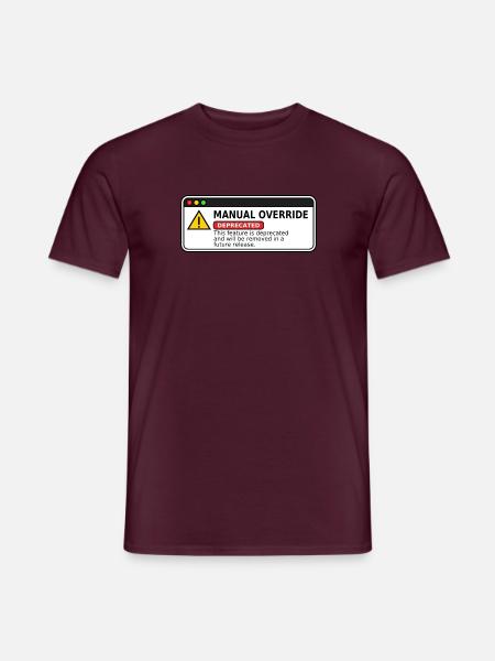Manual Override  - Männer T-Shirt - Ziegelrot