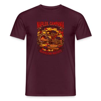 Naples Campania Neapolitan Mastiffs Pizza Making - Männer T-Shirt - Ziegelrot - Vorne - AI Model Male 178 light (178cm)