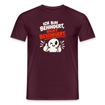 Ich bin behindert, nicht bescheuert. - Männer T-Shirt - Ziegelrot - Vorne - AI Model Male 178 light (178cm)