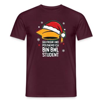 Gelfrisur Und Polohemd BWL Student Weihnachten - Männer T-Shirt - Ziegelrot - Vorne - AI Model Male 178 light (178cm)