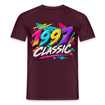 1997 Classic Neon Retro - Männer T-Shirt - Ziegelrot - Vorne - AI Model Male 178 light (178cm)
