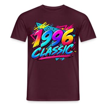 1996 Classic Retro Neon - Männer T-Shirt - Ziegelrot - Vorne - AI Model Male 178 light (178cm)