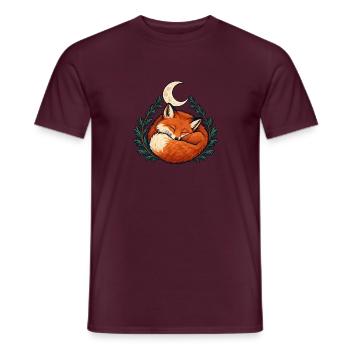 Winterfuchs - Männer T-Shirt - Ziegelrot - Vorne - AI Model Male 178 light (178cm)