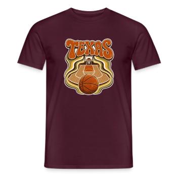 Texas Basketball Retro Flair - Männer T-Shirt - Ziegelrot - Vorne - AI Model Male 178 light (178cm)