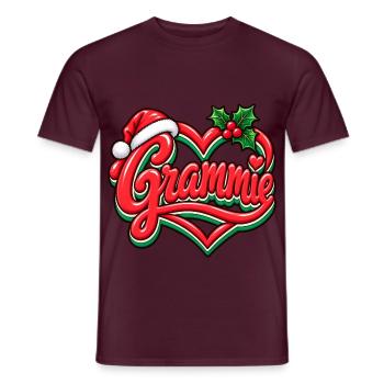 Grammie Herzweihnacht Logo - Männer T-Shirt - Ziegelrot - Vorne - AI Model Male 178 light (178cm)