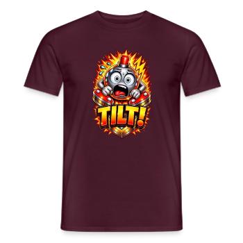 Tilt! Pinball Multiball  - Männer T-Shirt - Ziegelrot - Vorne - AI Model Male 178 light (178cm)