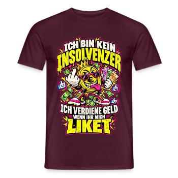 Geldverdiener Like-Spruchshirt - Männer T-Shirt - Ziegelrot - Vorne - AI Model Male 178 light (178cm)