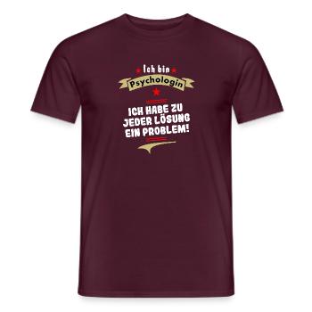 ich bin psychologin - Männer T-Shirt - Ziegelrot - Vorne - AI Model Male 178 light (178cm)