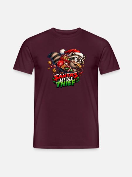 Santas kleiner Dieb - Männer T-Shirt - Ziegelrot