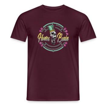 Tropischer Schädel mit Ananas - Männer T-Shirt - Ziegelrot - Vorne - AI Model Male 178 light (178cm)