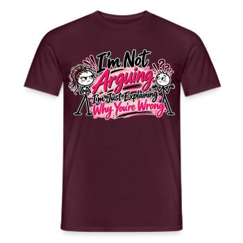 Ich streite nicht – Ich habe einfach recht! - Männer T-Shirt - Ziegelrot - Vorne - AI Model Male 178 light (178cm)