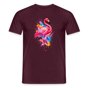 Niedlicher Flamingo Süße Flamingos - Männer T-Shirt - Ziegelrot - Vorne - AI Model Male 178 light (178cm)