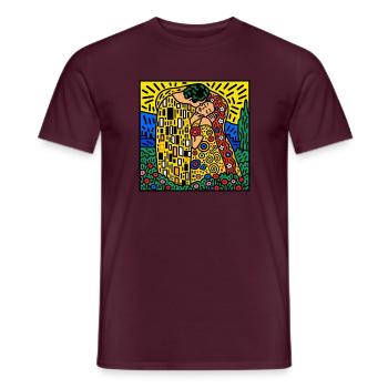 Kiss of Color Mosaik - Männer T-Shirt - Ziegelrot - Vorne - AI Model Male 178 light (178cm)