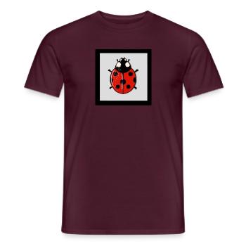 Cartoon-rote Marienkäfer - Männer T-Shirt - Ziegelrot - Vorne - AI Model Male 178 light (178cm)