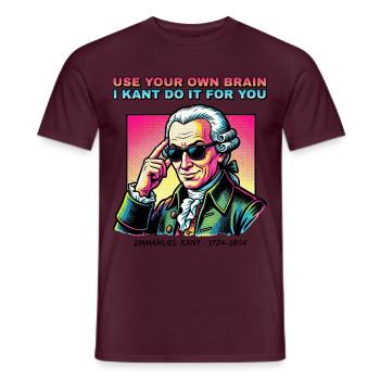 Kant Pop Art – I Kant do it for you - Männer T-Shirt - Ziegelrot - Vorne - AI Model Male 178 light (178cm)